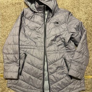 The North Face Womens Light Gray Puffer Jacket